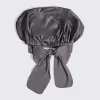 Best Adjustable Oversized Satin Bonnet Charcoal Curly & Coily Accessories|Hair Growth
