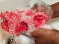 African Net Sponge Sapo Light Blue Everything Shower|Hautprobleme