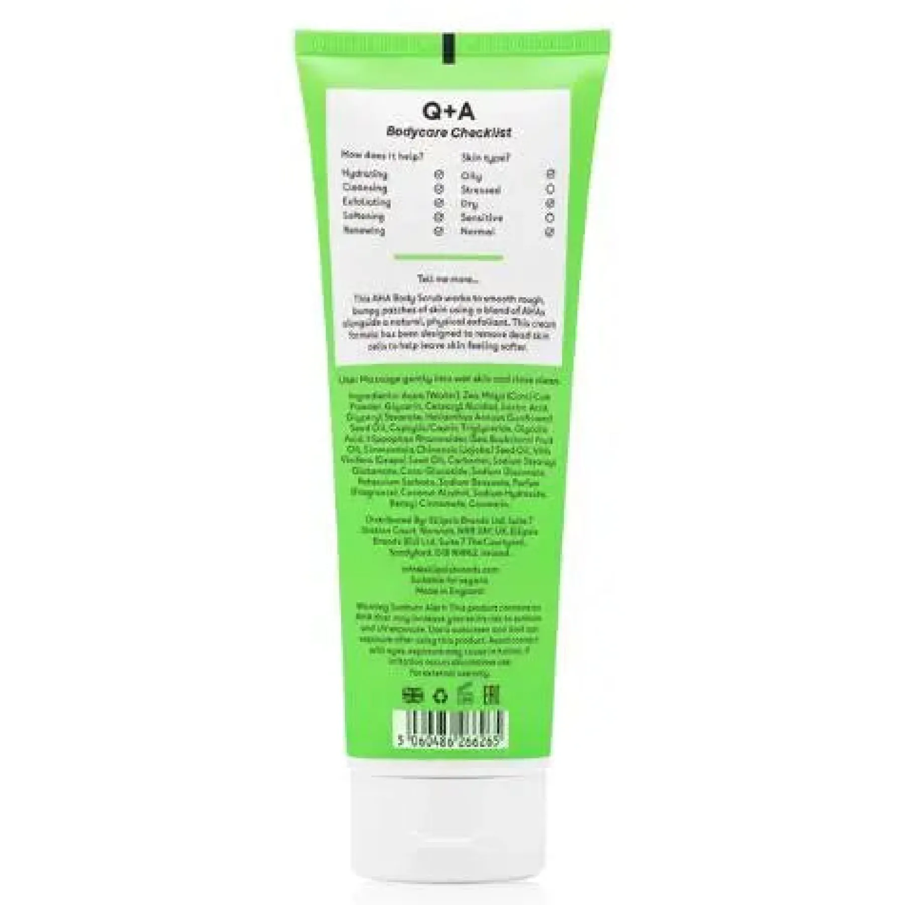 New AHA Exfoliator Vegan Pflege|Hoofdingrediënt Haircare