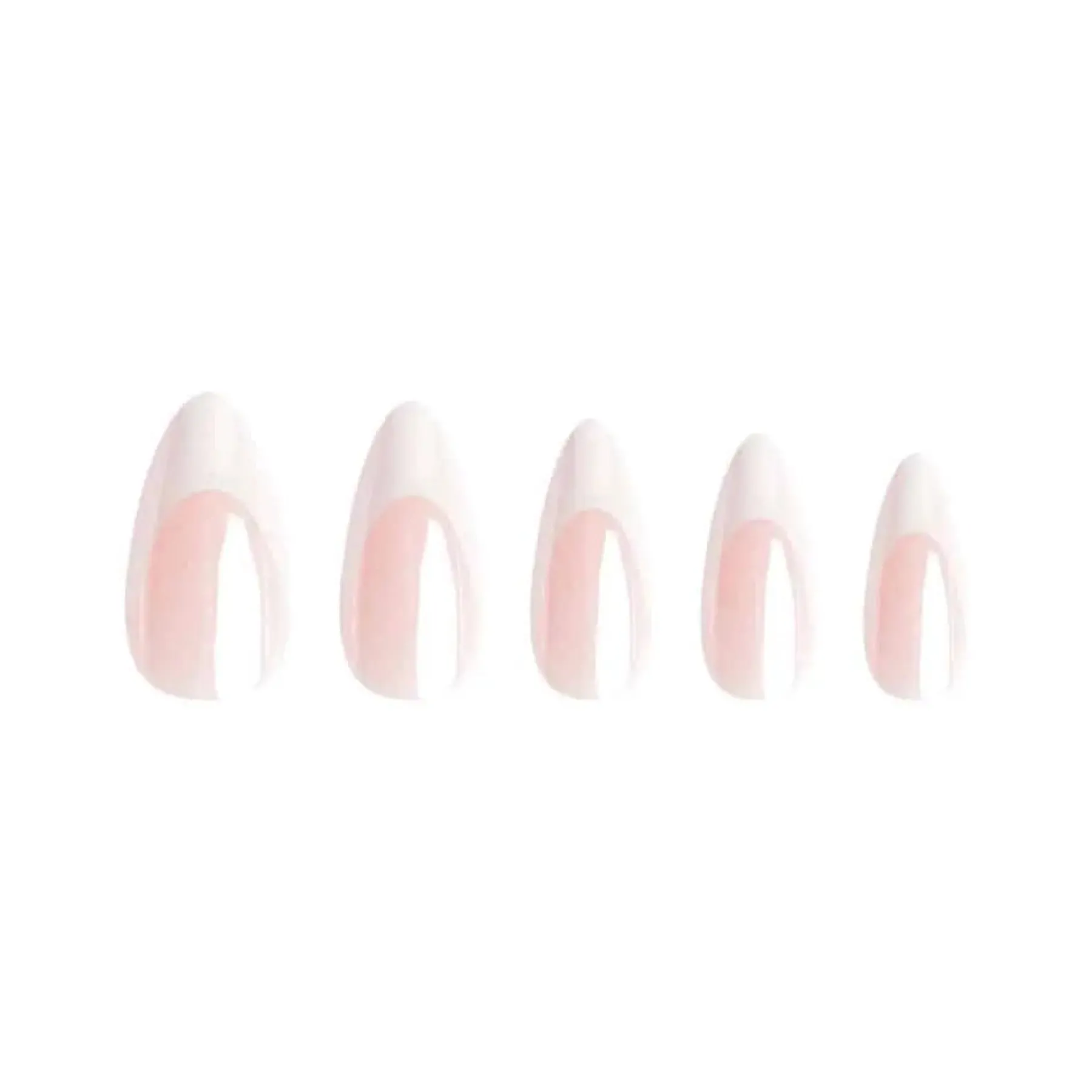 New Almond Pink French Glaze Nails Künstliche Nägel
