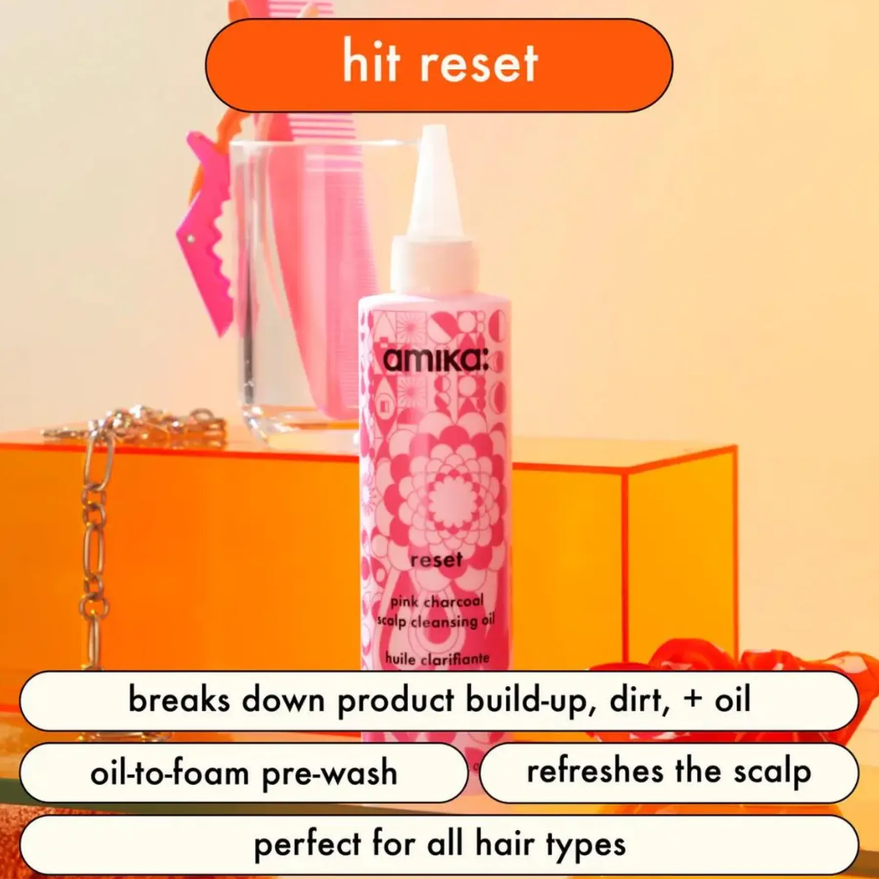 Clearance Reset Pink Charcoal Scalp Cleansing Oil 11 Schritte Haarpflege Routine|Haar Olie & Serum