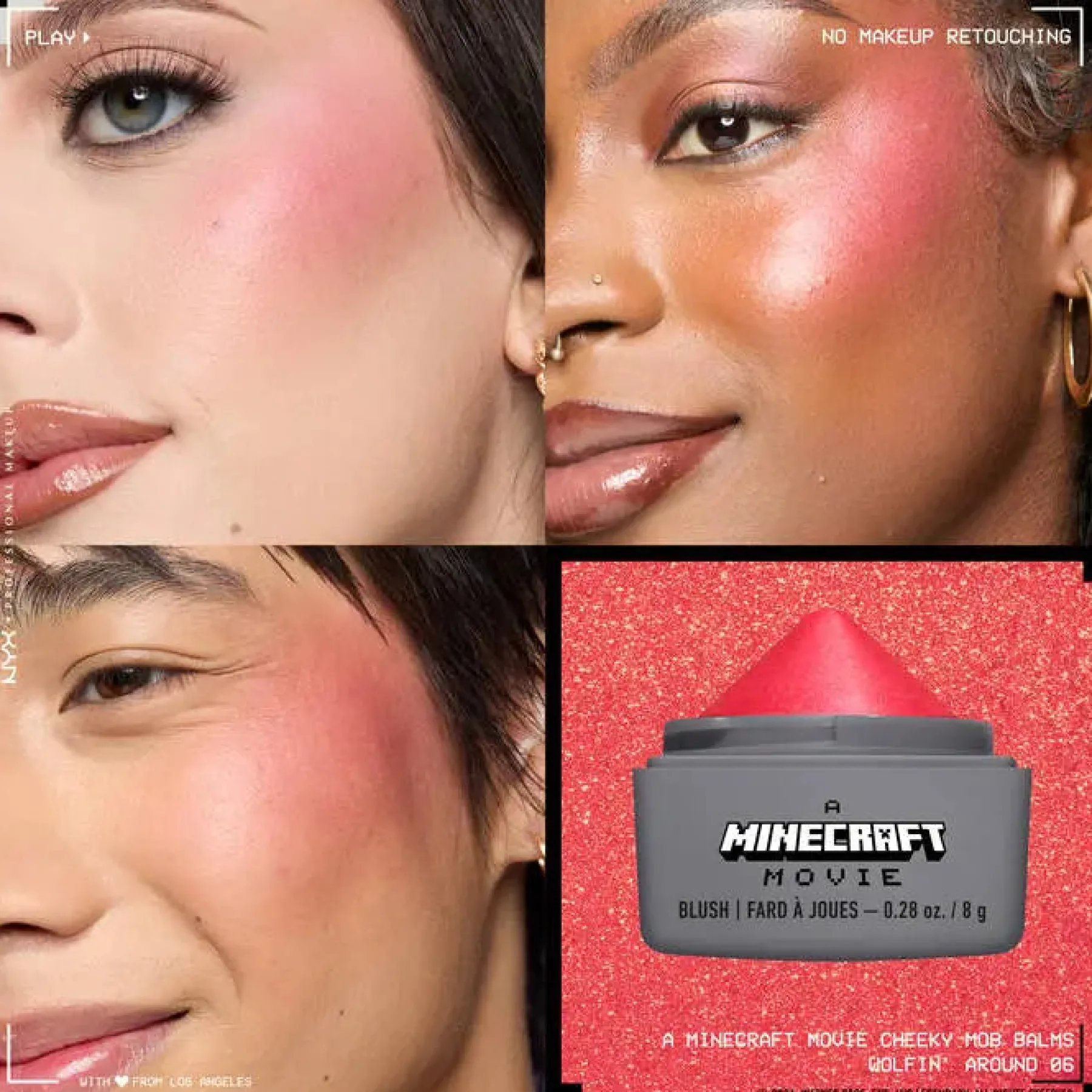 Sale A Minecraft Movie Cheeky Mob Balms Blush Wolfin' Around Rouge