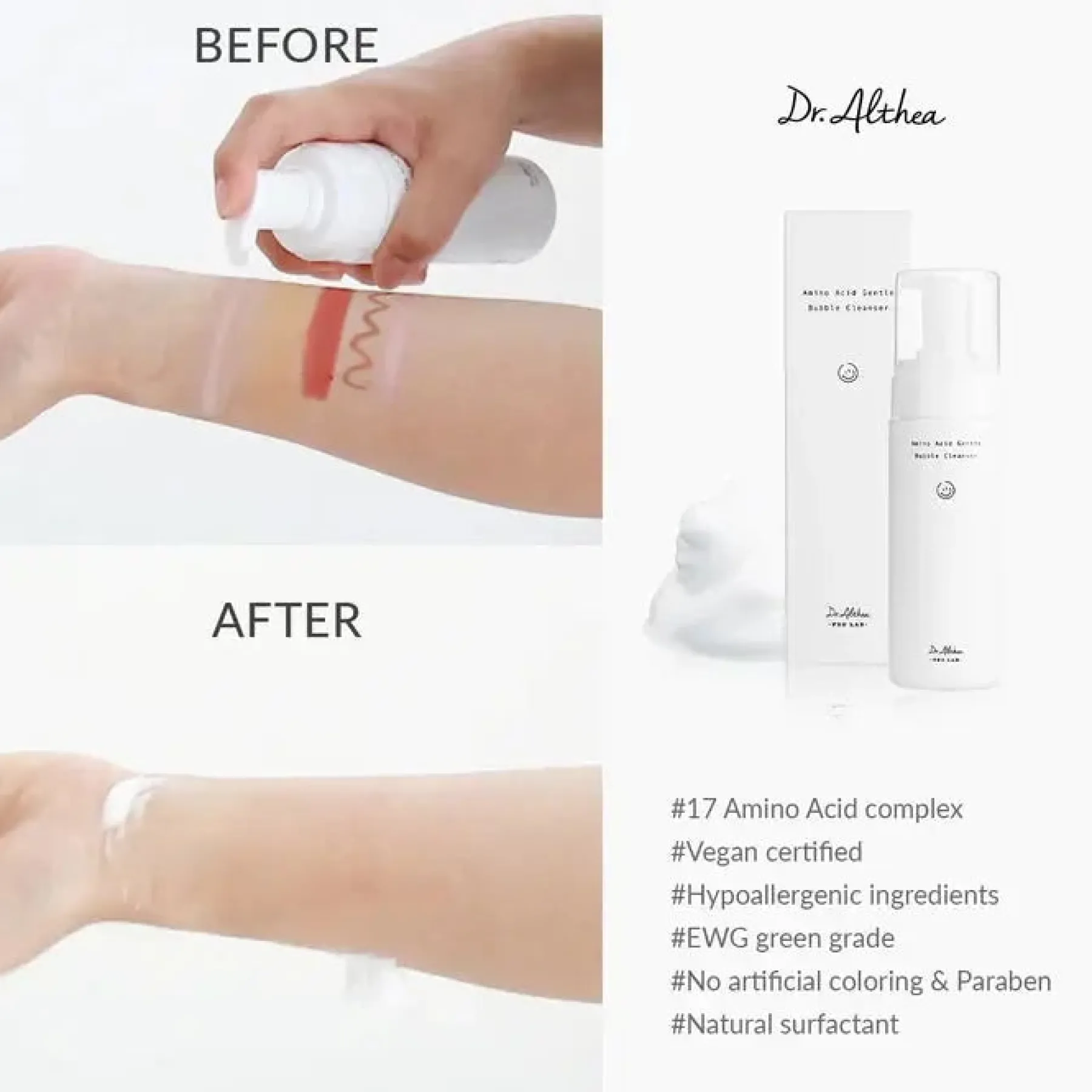 Clearance Amino Acid Gentle Bubble Cleanser Reinigungsmittel|Vegan Pflege