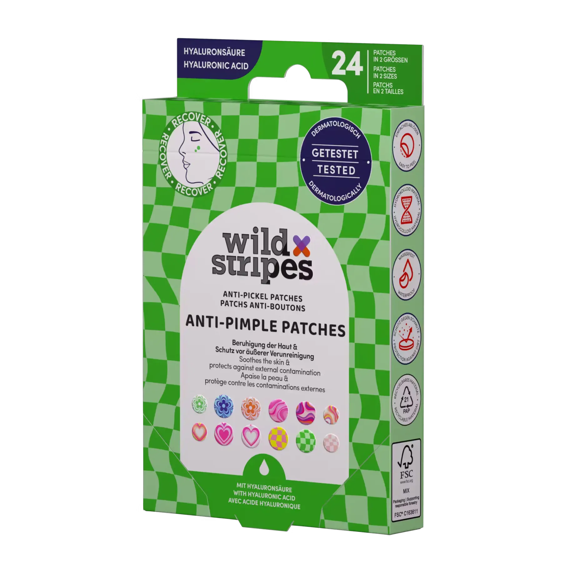 Ant-Pimple Patches Groovy Protect Hauptzutat|Hautprobleme