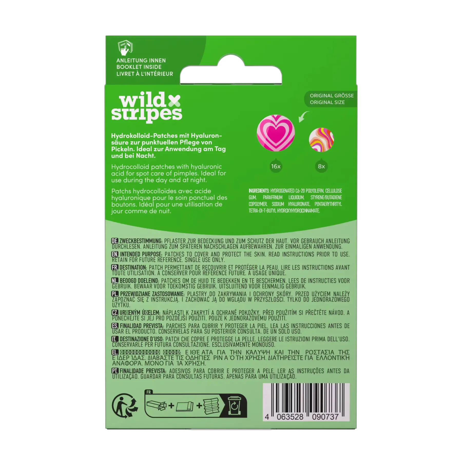 Ant-Pimple Patches Groovy Protect Hauptzutat|Hautprobleme
