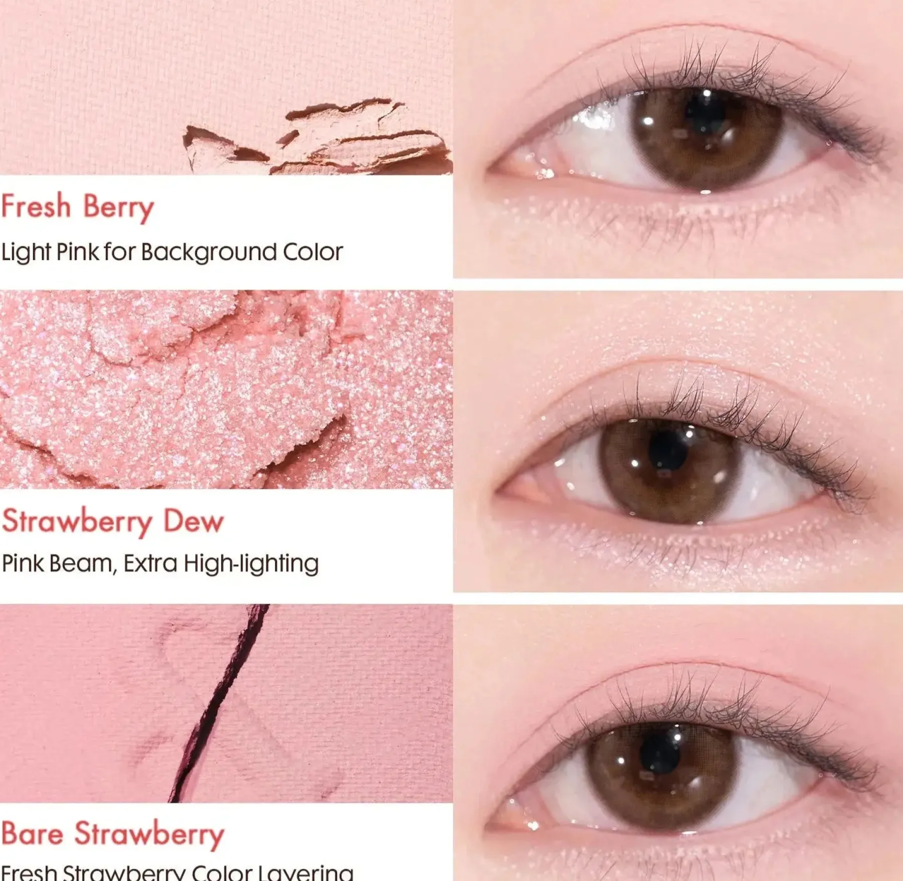Hot Bare Layer Palette 02 Strawberry Mood Lidschatten|Korean Makeup