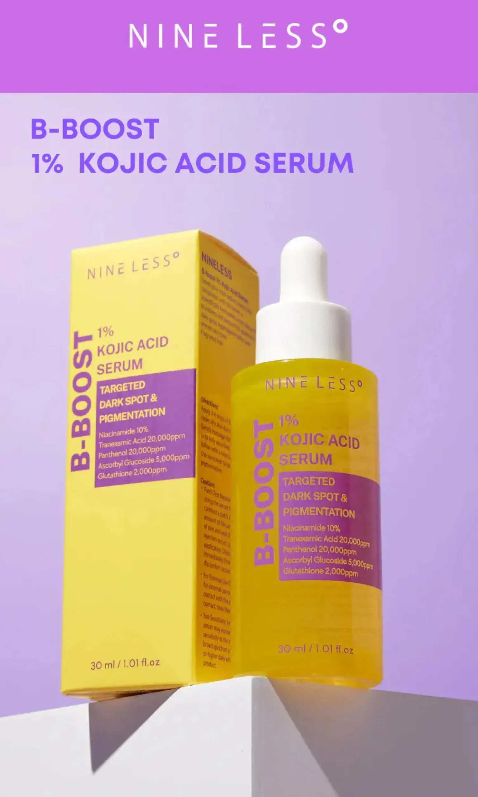 Online B-Boost 1% Kojic Acid Serum Hauptzutat|Anti-Unreinheiten-Serum