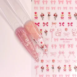 New Bejeweled Nail Art Sticker Coquette Roses Nagelkunst