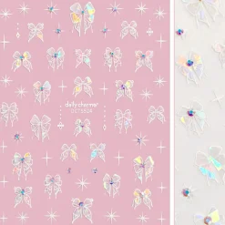 New Bejeweled Nail Art Sticker Dreamy Ribbon Bows Nagelkunst
