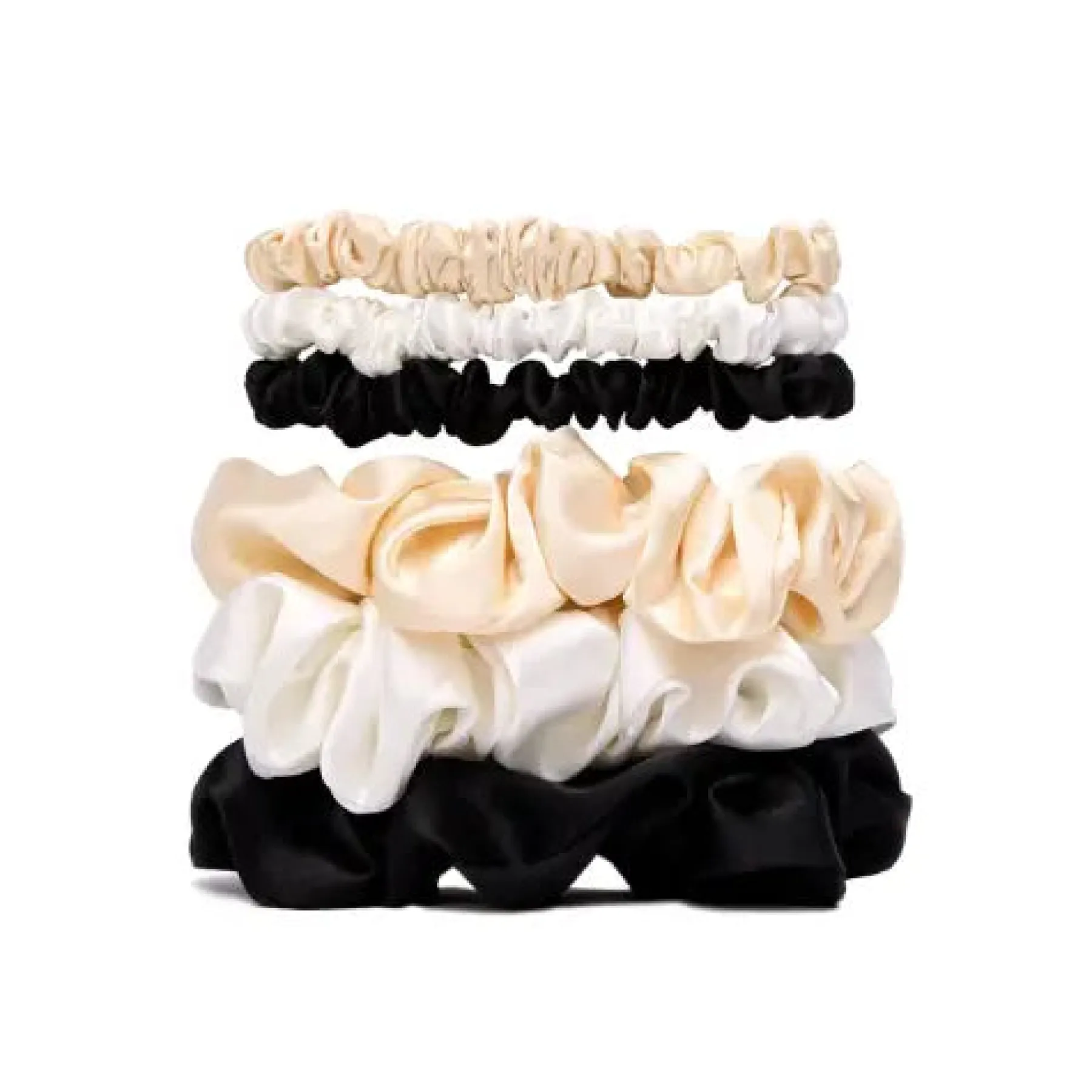 Sale Big and Small Satin Scrunchies Set Haarpflege-Routinen & Sets|Haarprobleem