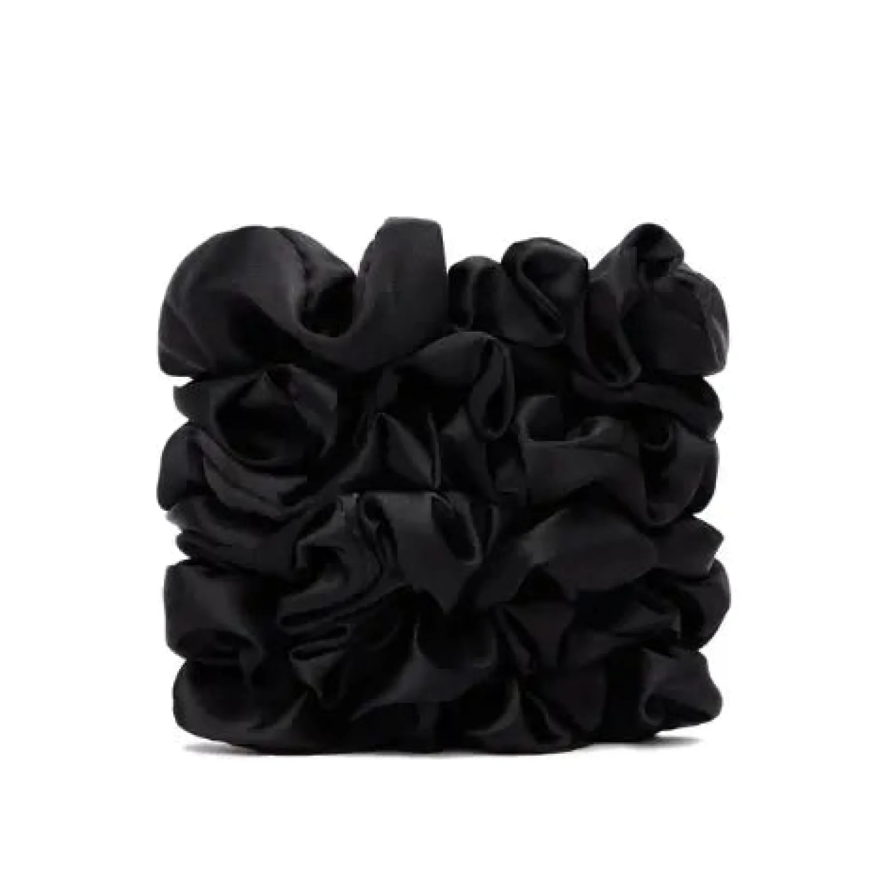Online Big Satin Scrunchies Black 6 Pieces Haarpflege-Routinen & Sets|Haarprobleem