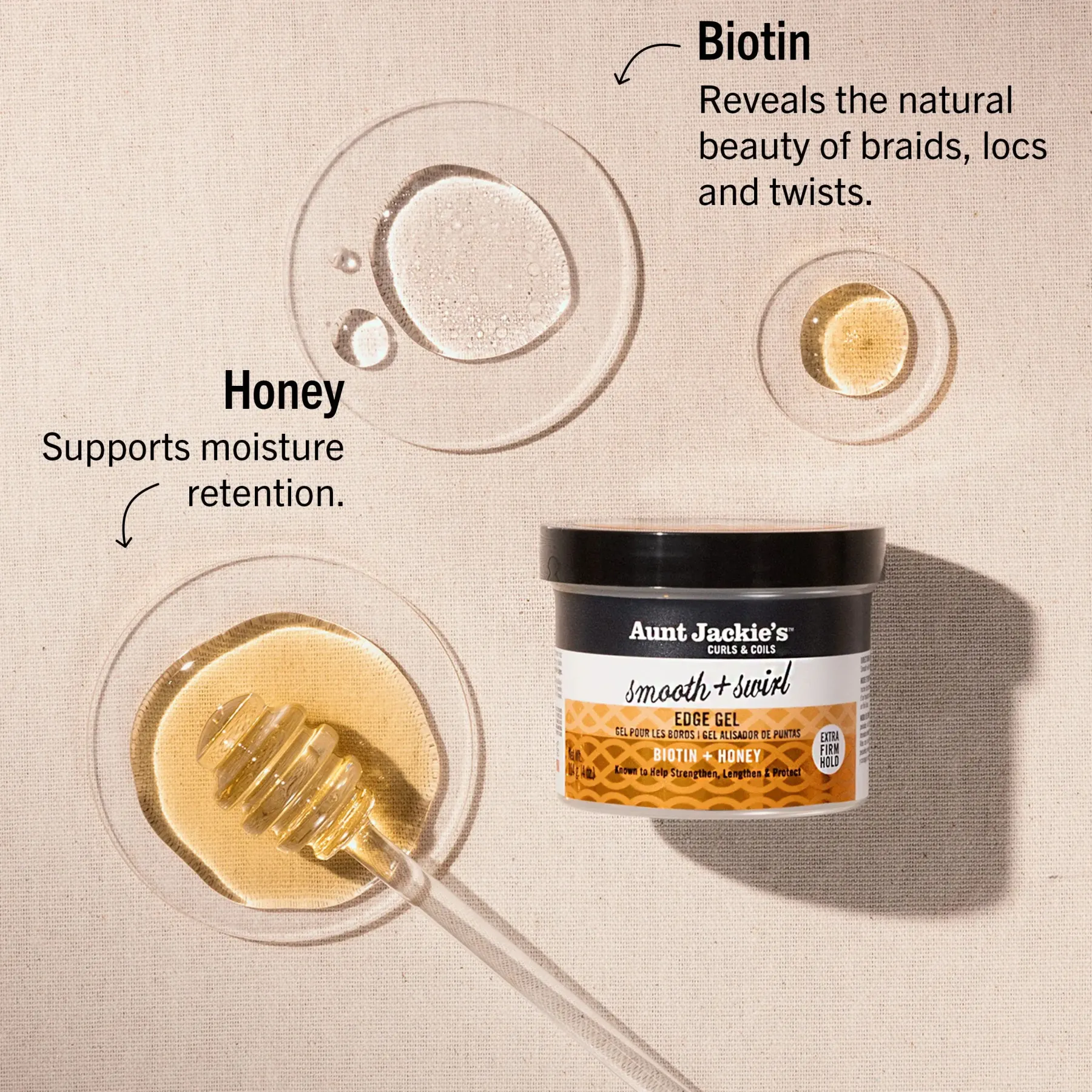 Hot Biotin + Honey Edge Gel Styling Gel|Curly & Coily Styling