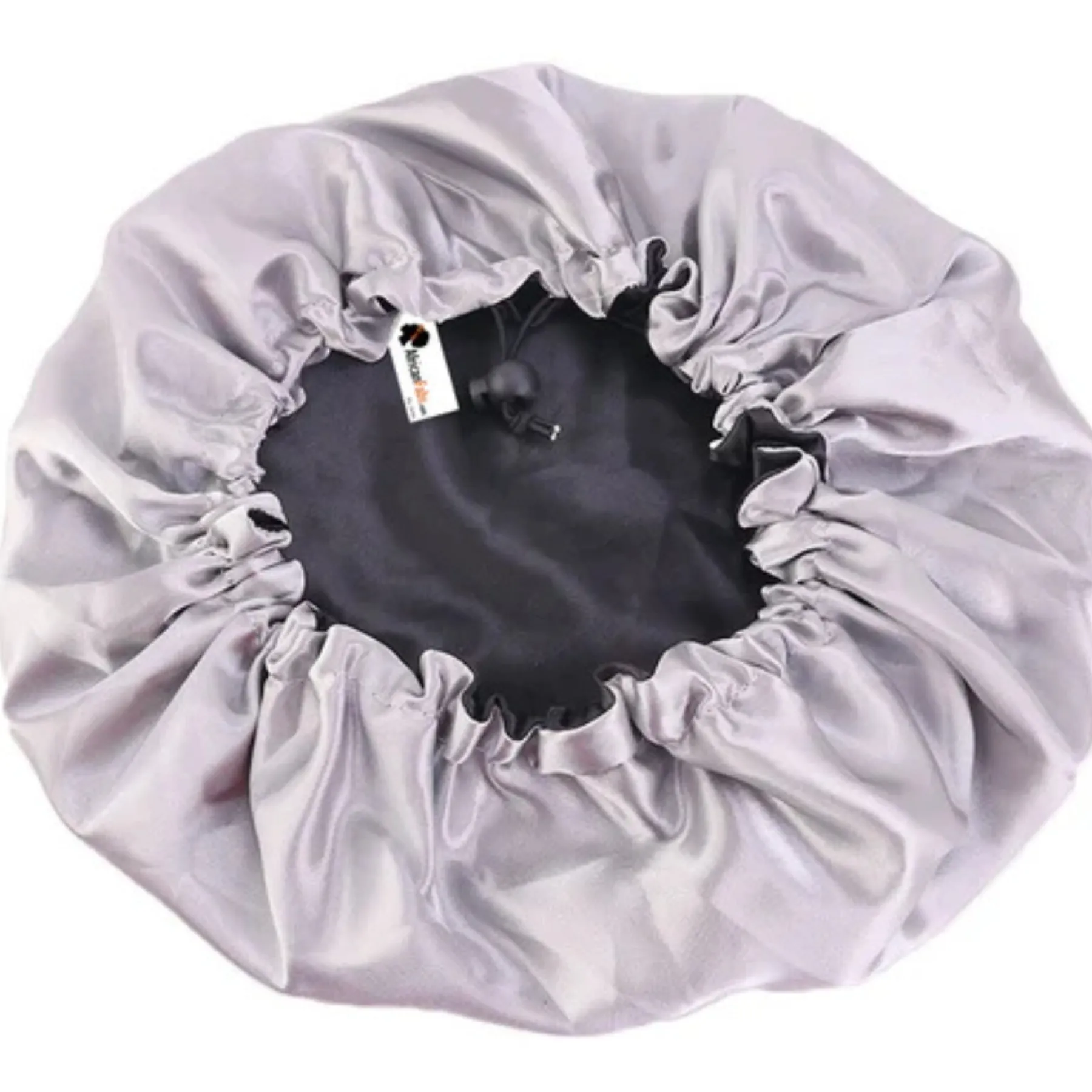 Black/Grey Satin Hair Bonnet Reversable Hair Growth|Haarprobleem