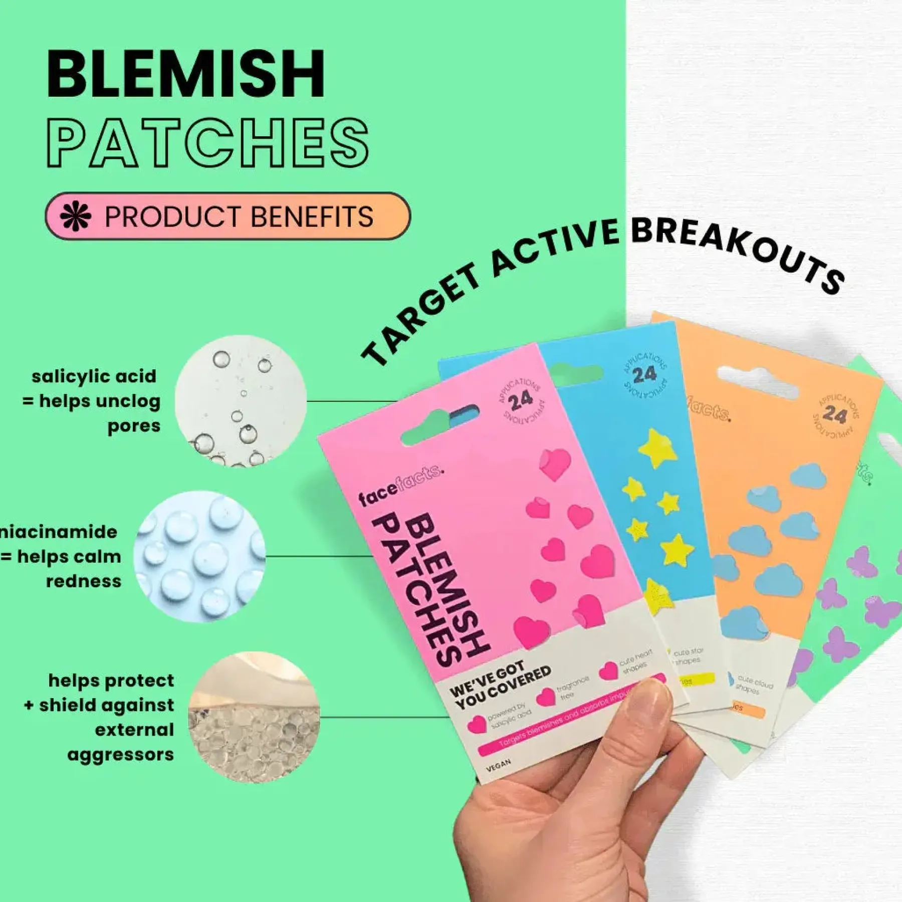 Discount Blemish Patches Stars Vegan Pflege|Hauptzutat