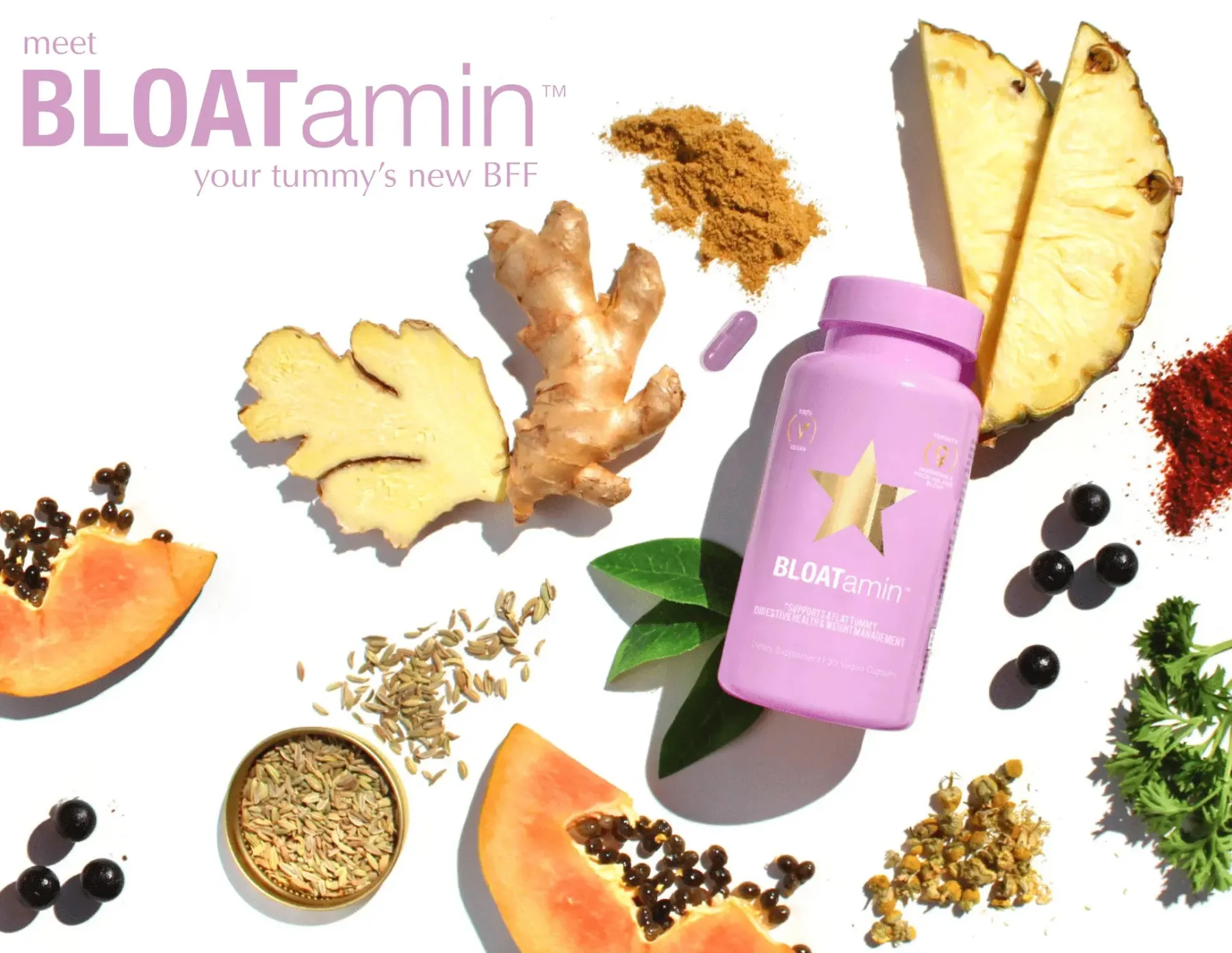 Online Bloatamin Capsules Vegan Pflege|Clean Beauty Skincare