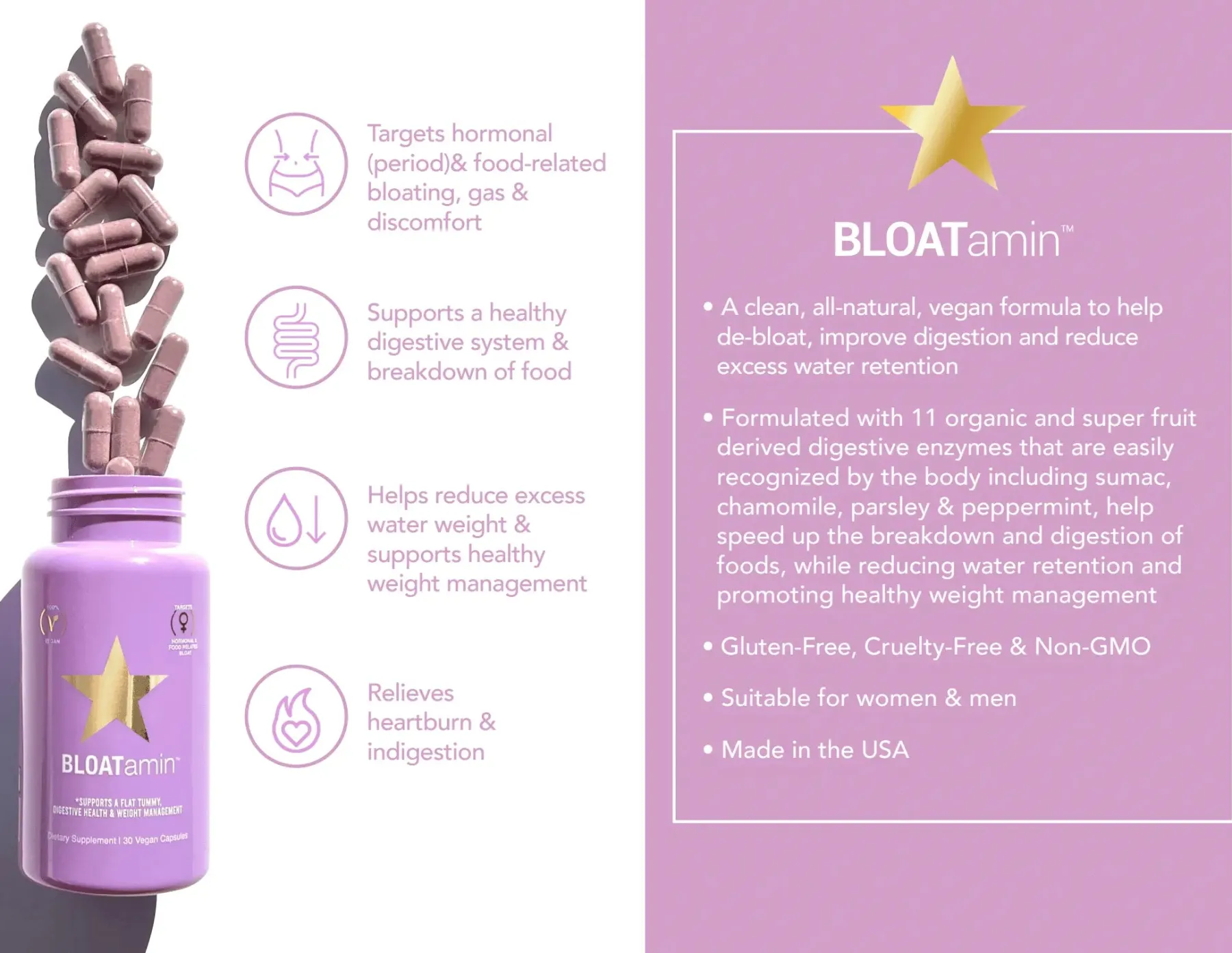 Online Bloatamin Capsules Vegan Pflege|Clean Beauty Skincare