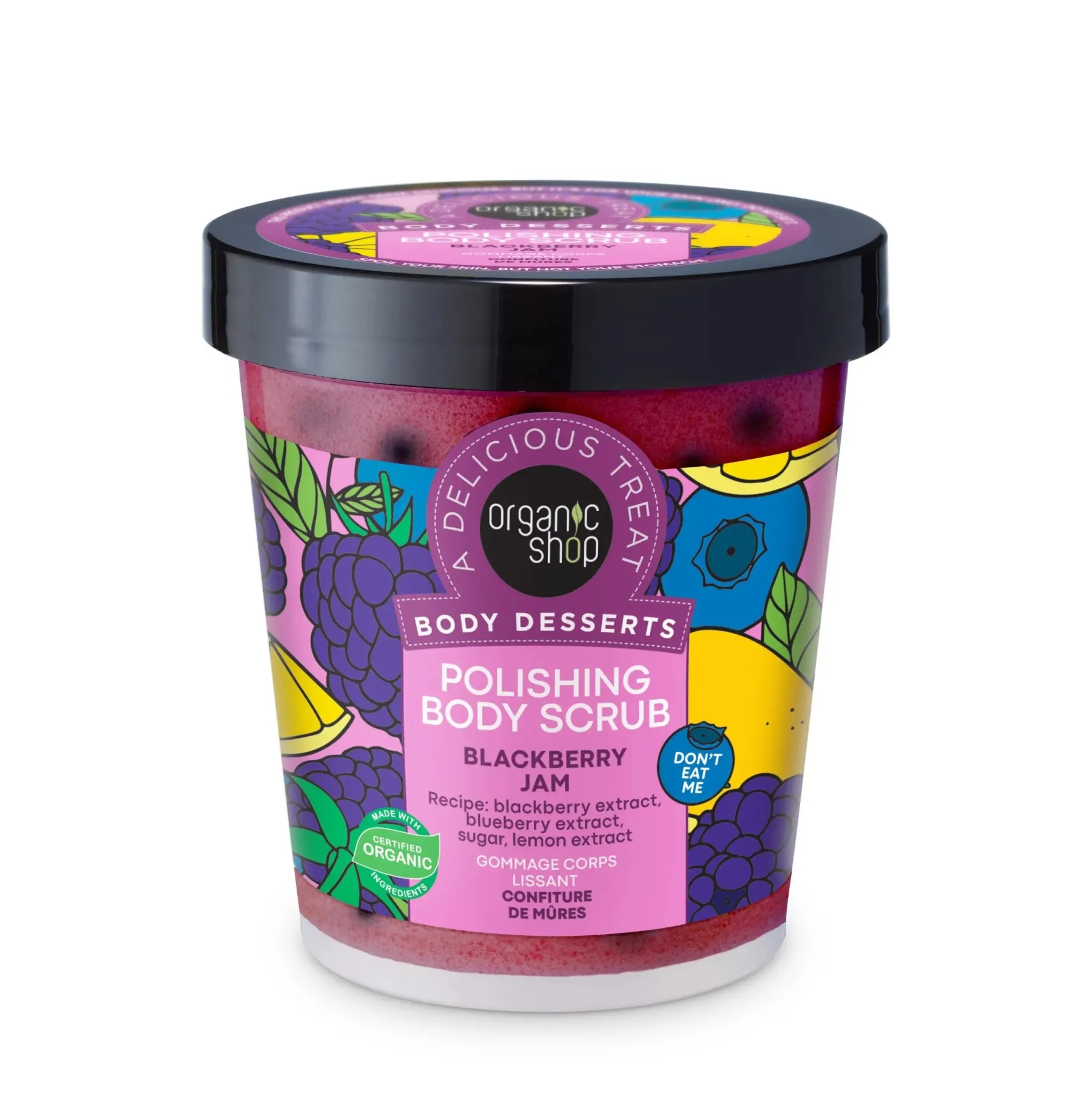 New Body Desserts Polishing Body Scrub Blackberry Jam Everything Shower|Körperpeelings