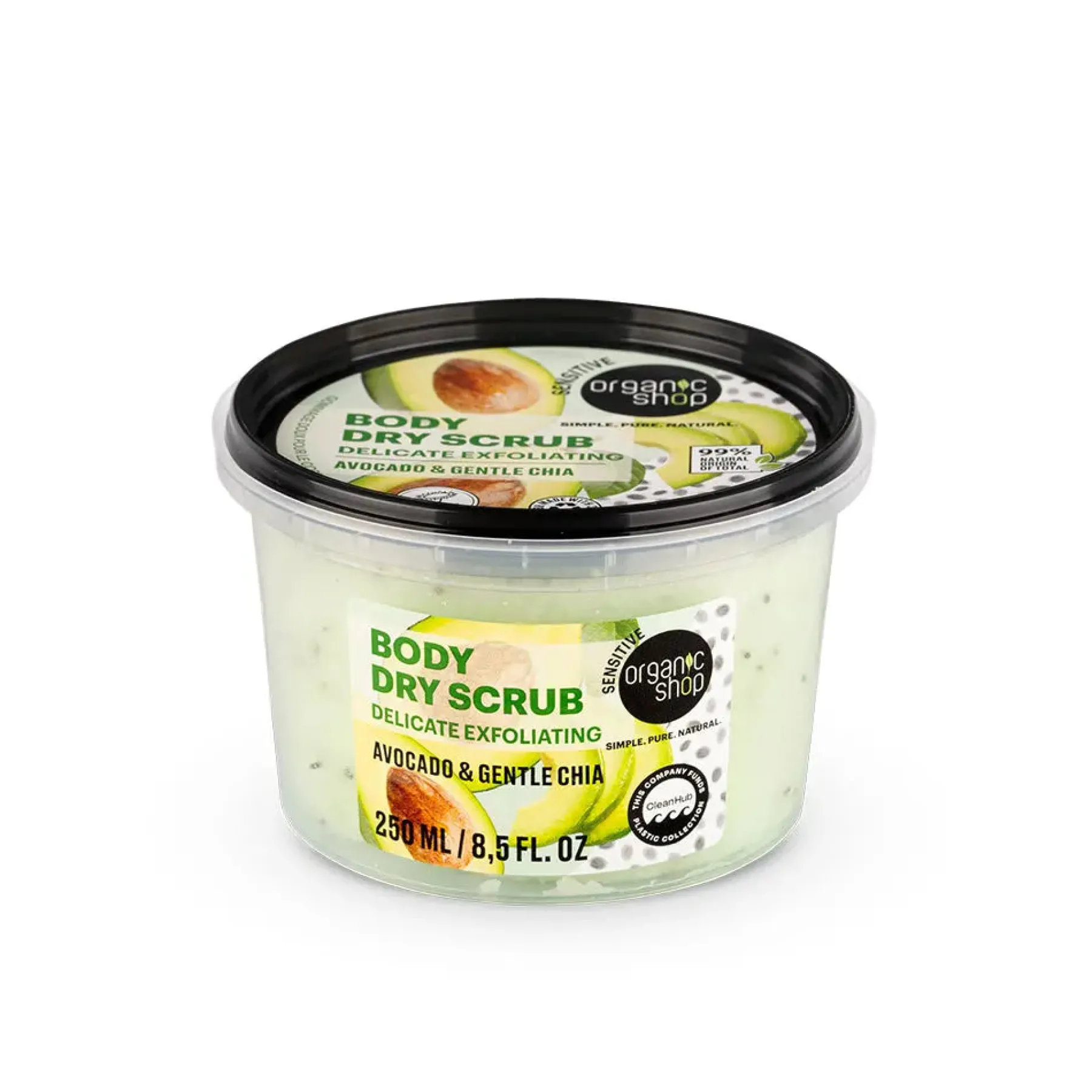 New Body Dry Scrub Delicate Exfoliating Avocado and Gentle Chia Everything Shower|Körperpeelings