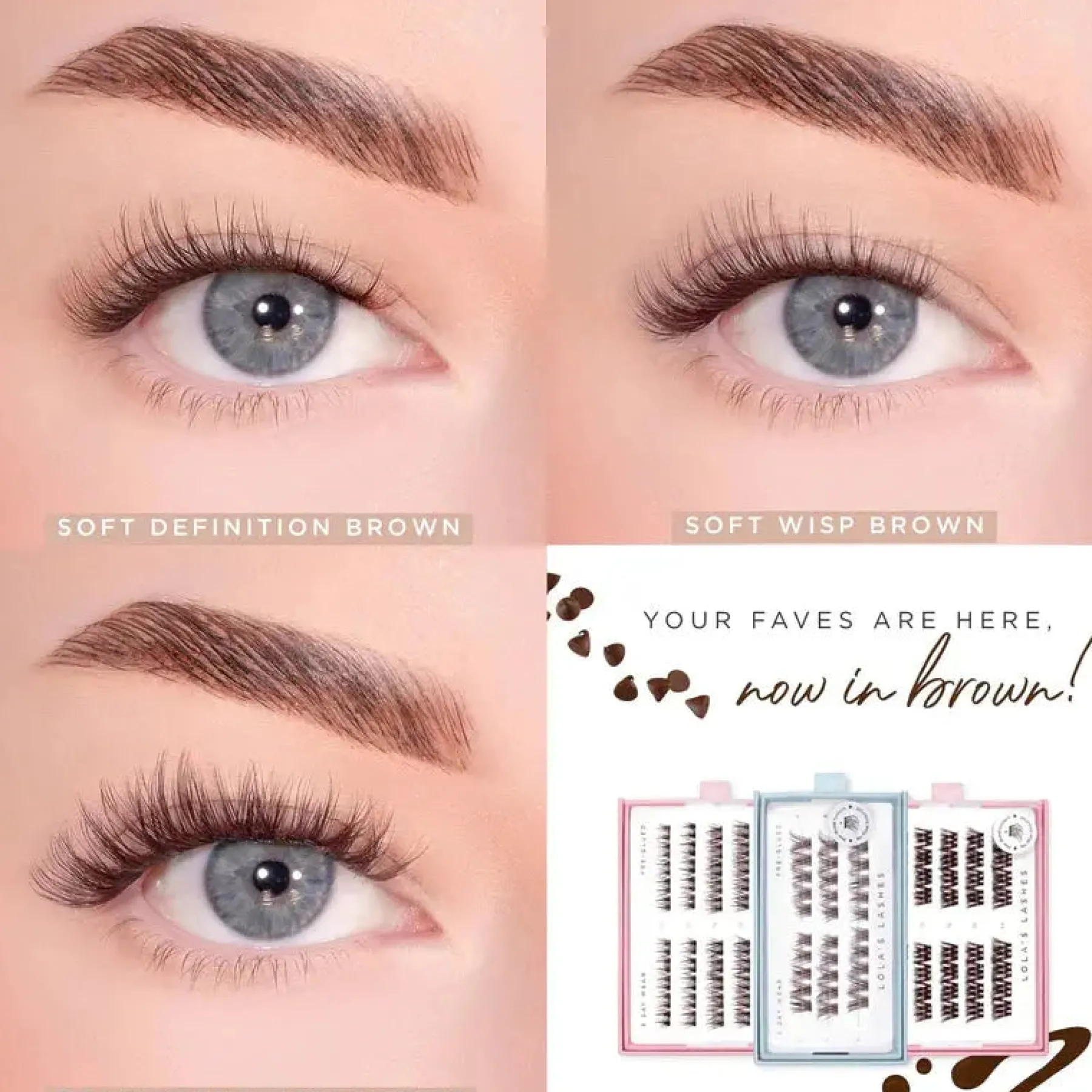 Best Bold Definition Dark Brown Pre-Glued Lashes Künstliche Wimpern
