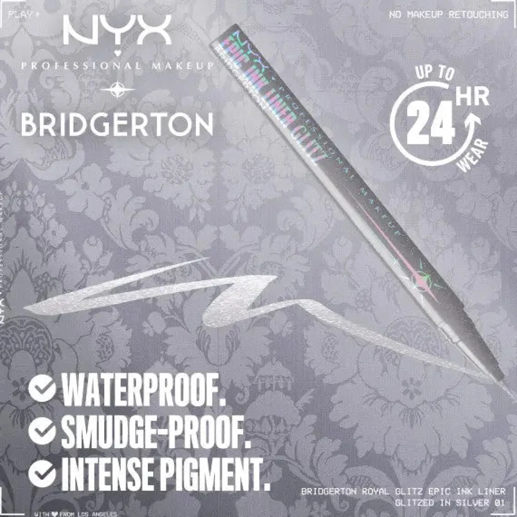 Sale Bridgerton Epic Ink Liner Glitz 01 Glitzed In Silver Vegan Eyeliner|Eyeliner