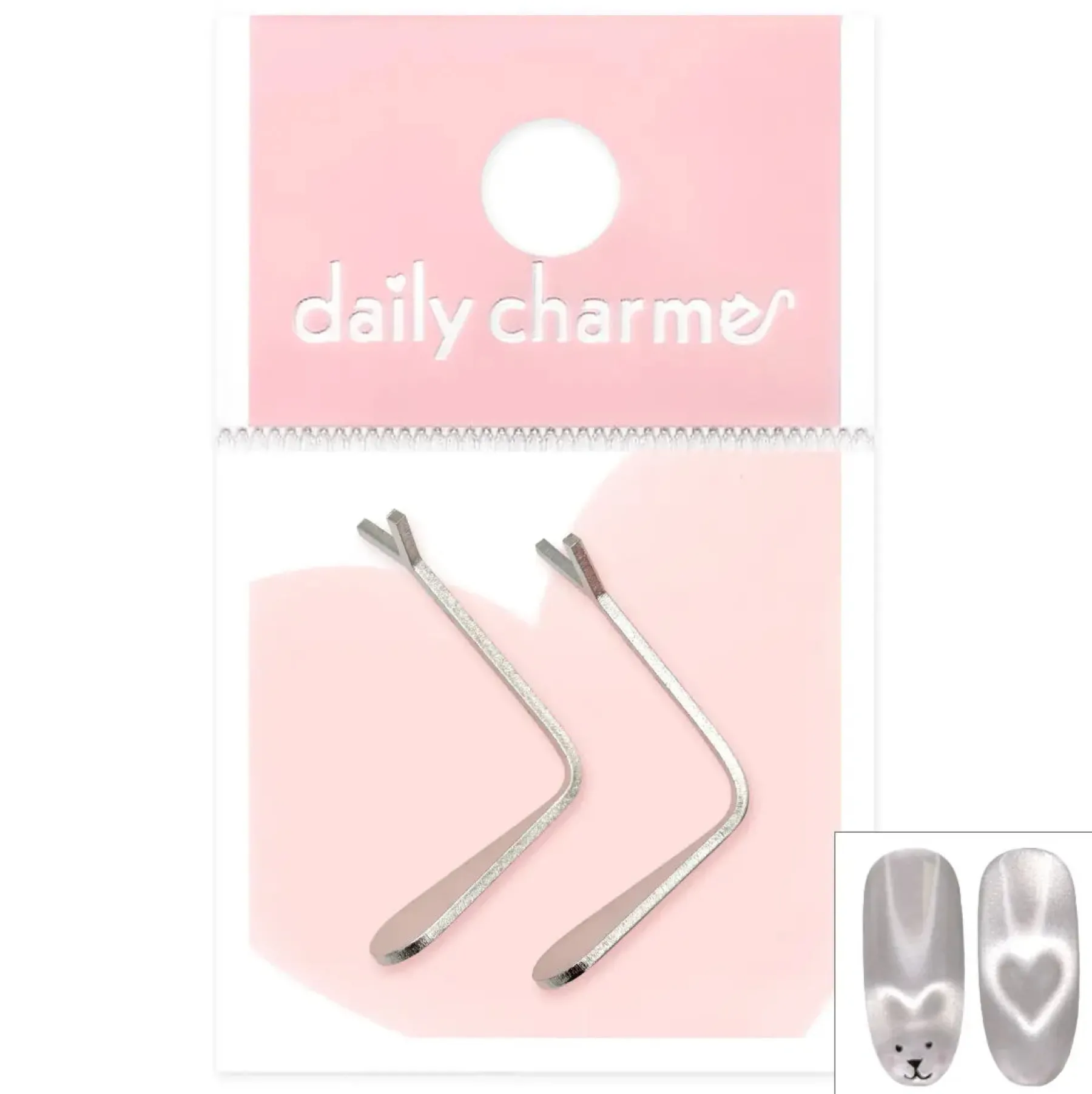 Best Cat Eye Beating Heart Metal Clip Set Cat Eye Magnete|Nagelkunst