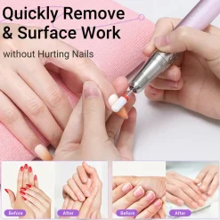 Best Ceramic Diamond Carbide Nail Drill Bits with Portable Holder Case 21Pcs 1. Nagels Voorbereiden|1. Nagels Voorbereiden