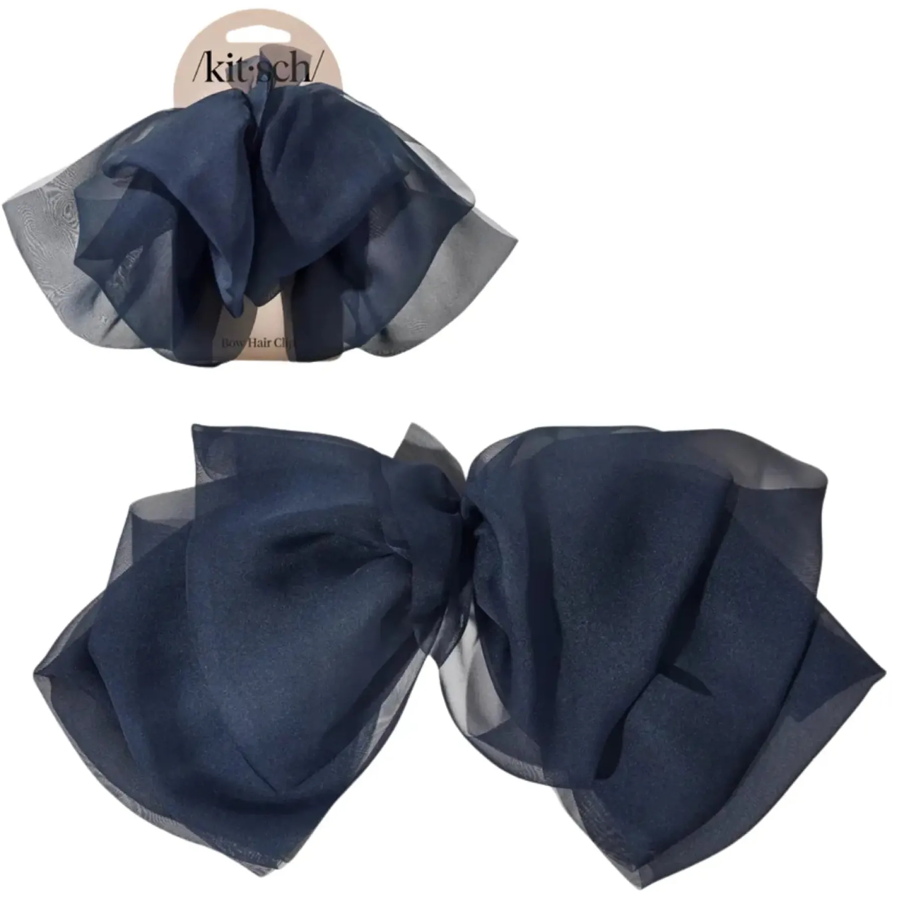 Clearance Chiffon Bow Hair Clip Blue Orchid Haarspangen & -Clips
