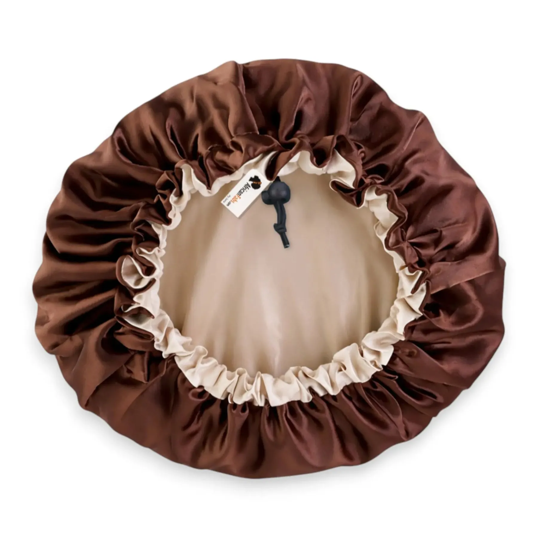 Outlet Chocolate Brown Satin Hair Bonnet Reversable Curly & Coily Accessories|Hair Growth
