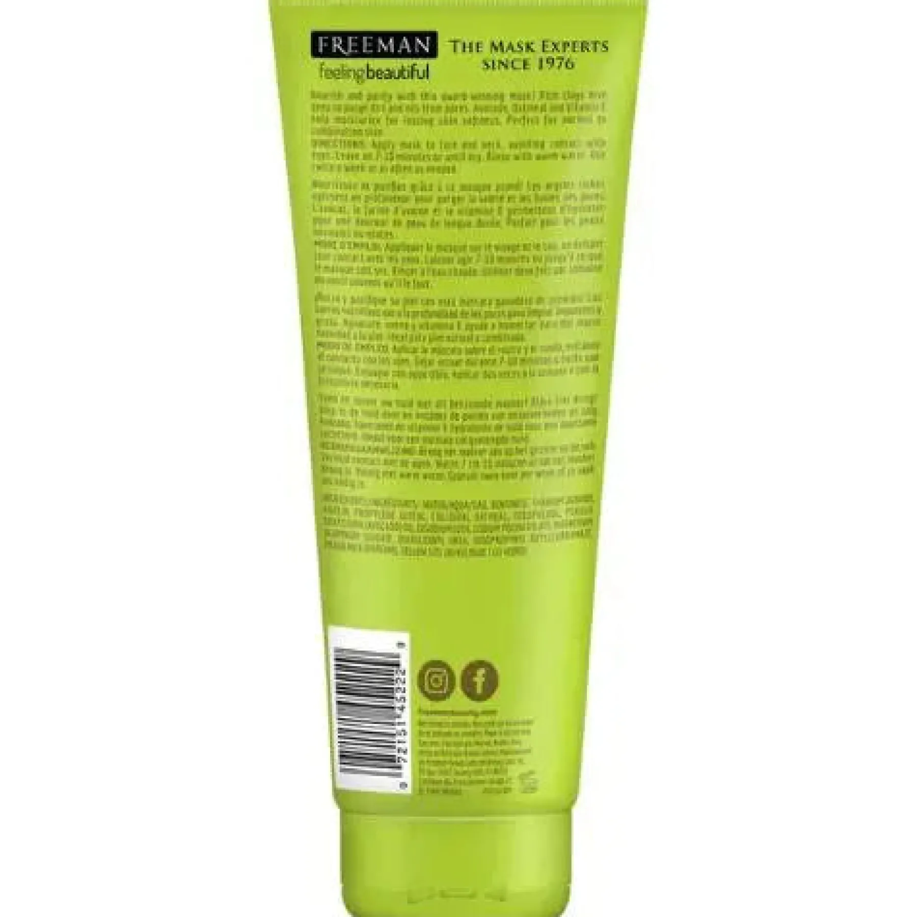 Discount Clay Mask Avocado & Oatmeal Vegan Pflege|Gesichtsmasken