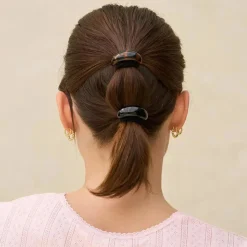 Outlet Cloud Cuffs Black & Tort Small Haargummis
