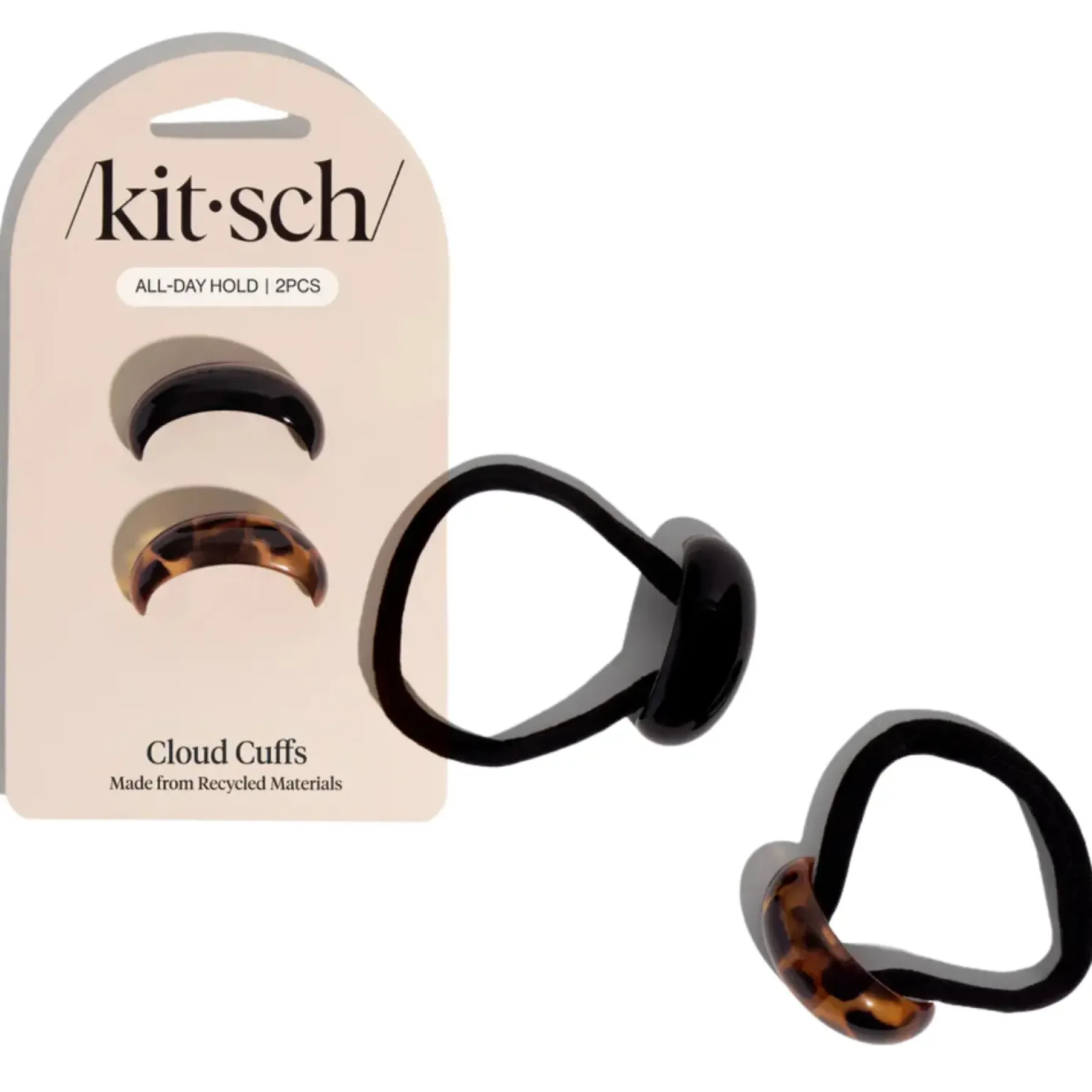 Outlet Cloud Cuffs Black & Tort Small Haargummis