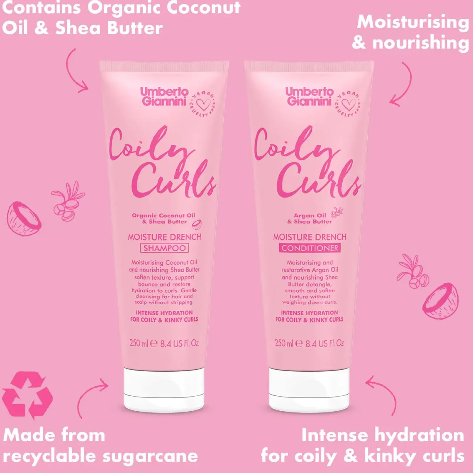 New Coily Curls Moisture Recovery Conditioner 11 Schritte Haarpflege Routine|Hauptzutat