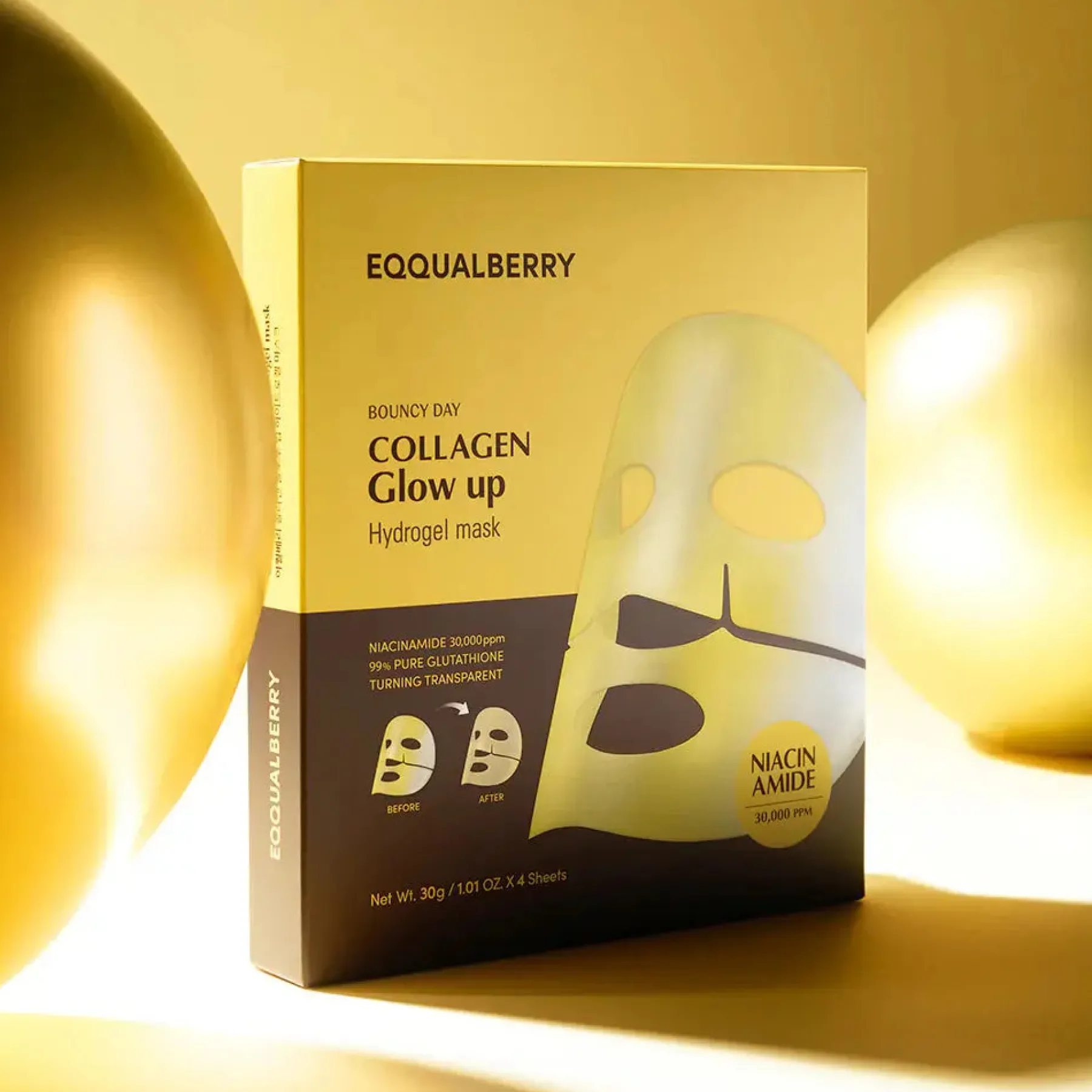 Clearance Collagen Glow Up Hydrogel Mask Hauptzutat|Gesichtsmasken