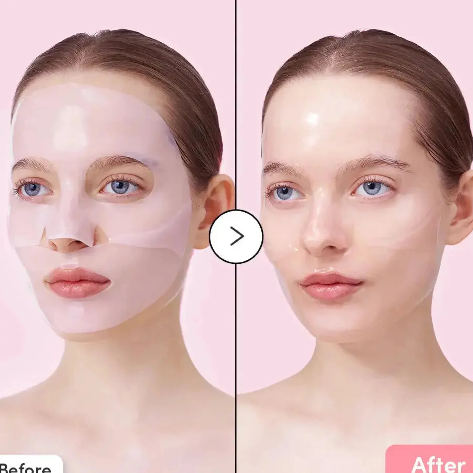 New Collagen Pore-Right Up Hydrogel Mask 4-Pack Hauptzutat|Gesichtsmasken