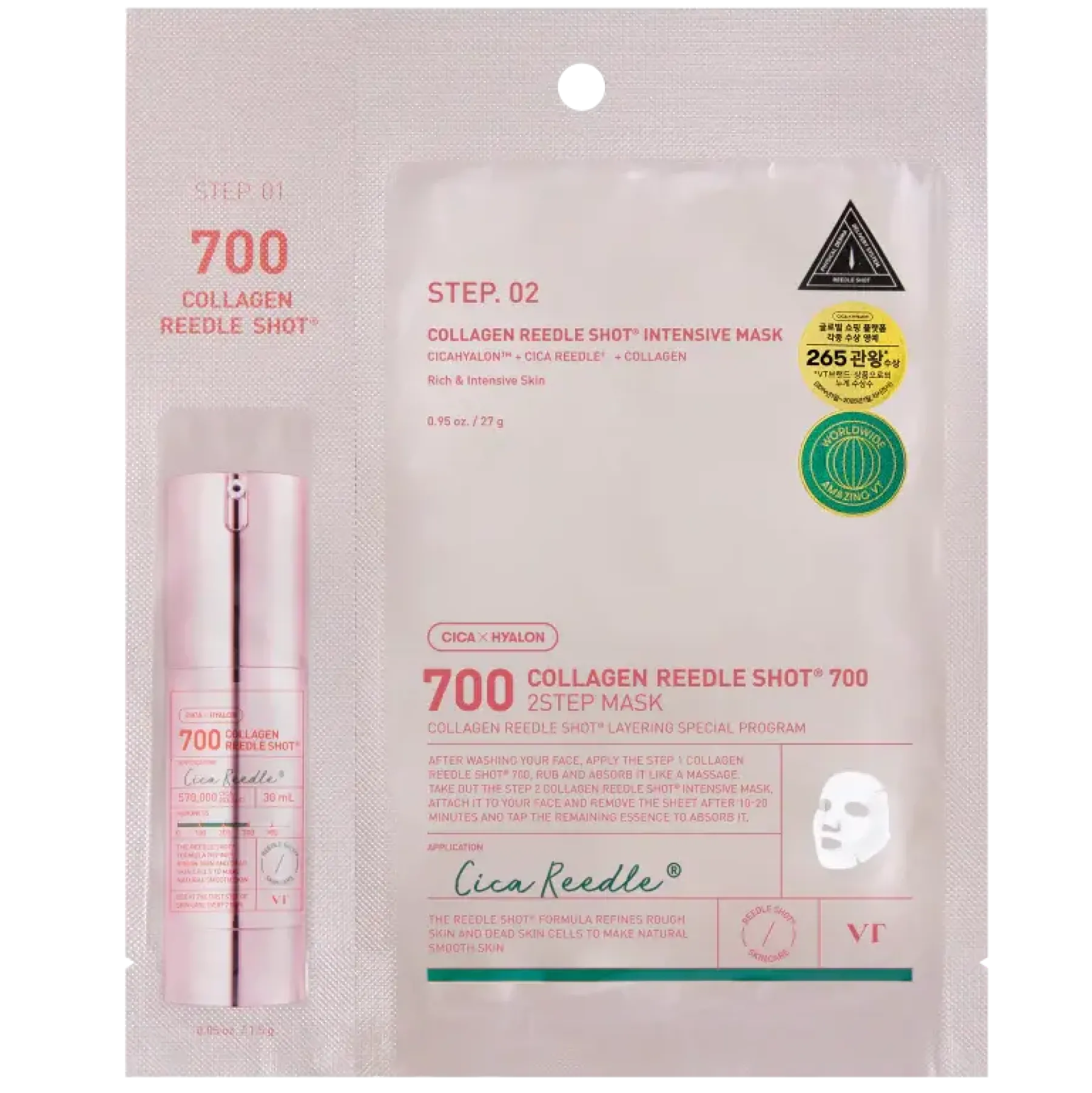 Clearance Collagen Reedle Shot 700 2 Step Mask Hauptzutat|Gesichtsmasken