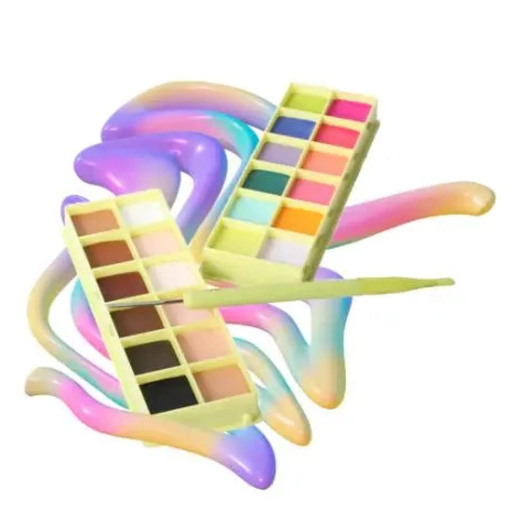 Hot Color Case Cosmetic Paint Palette & Brush Set The Electrics Lidschatten