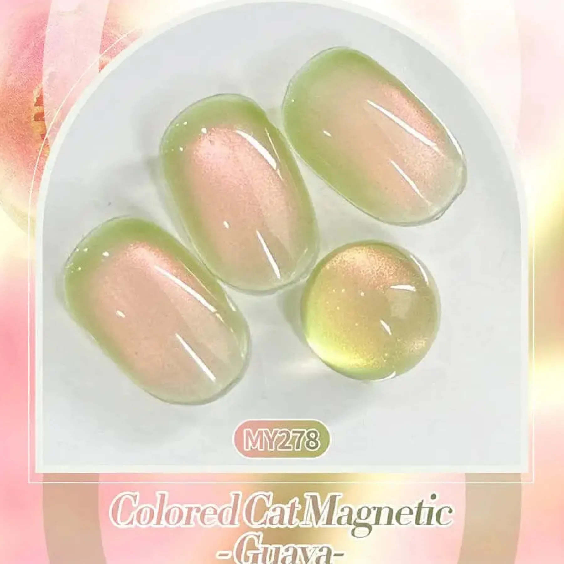Online Colored Cat Magnetic Gel Fruit Basket MY278 Guava Veganer Nagellack|Cat Eye Gellack
