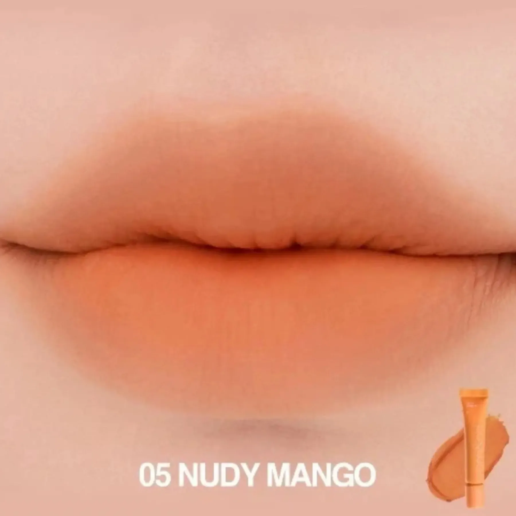 Hot Color Lip Matte 05 Nudy Mango Lippenstift|Korean Makeup