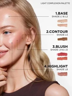 Outlet Complete Canvas Complexion Palette Light Konturieren