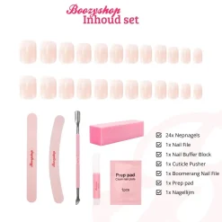 Best Complete Press On French Nails Set Ombre Soft Pink Nagelsätze
