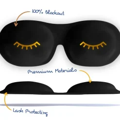 Discount Contoured 3D Blackout Sleep Mask Wink Black Schlafmasken