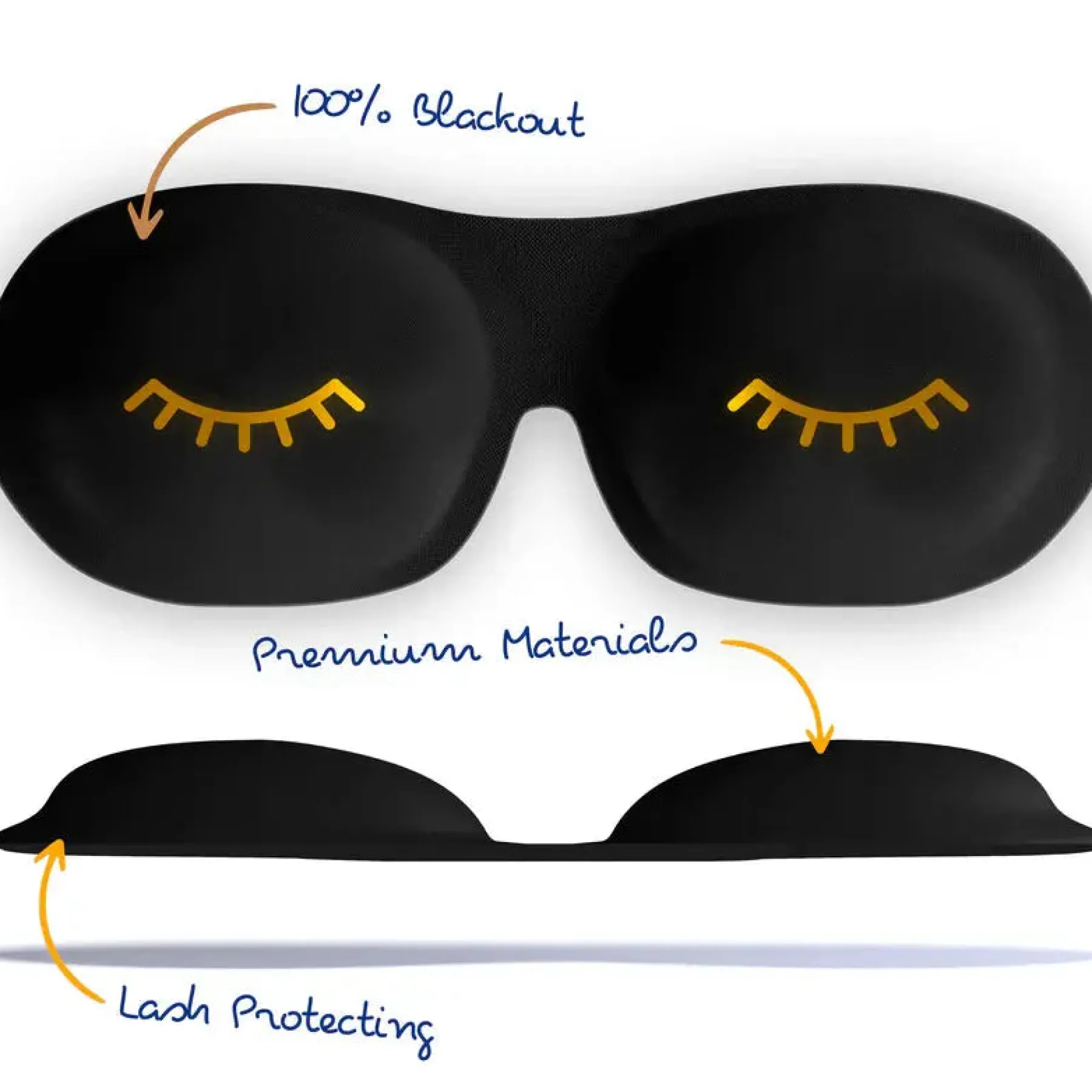 Discount Contoured 3D Blackout Sleep Mask Wink Black Schlafmasken