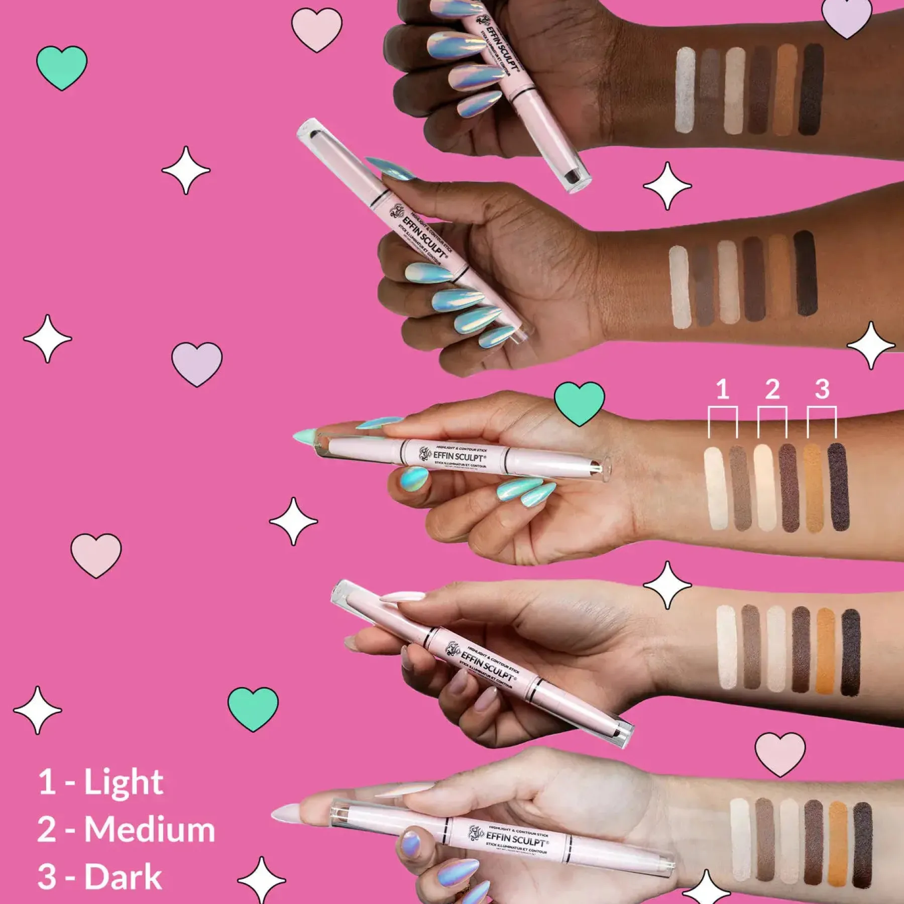 Clearance Contour & Highlight Stick Effin Sculpt Medium Konturieren