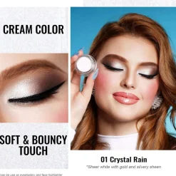 New Cream Color Eyeshadow 01 Crystal Rain Lidschatten|Vegane Lidschatten