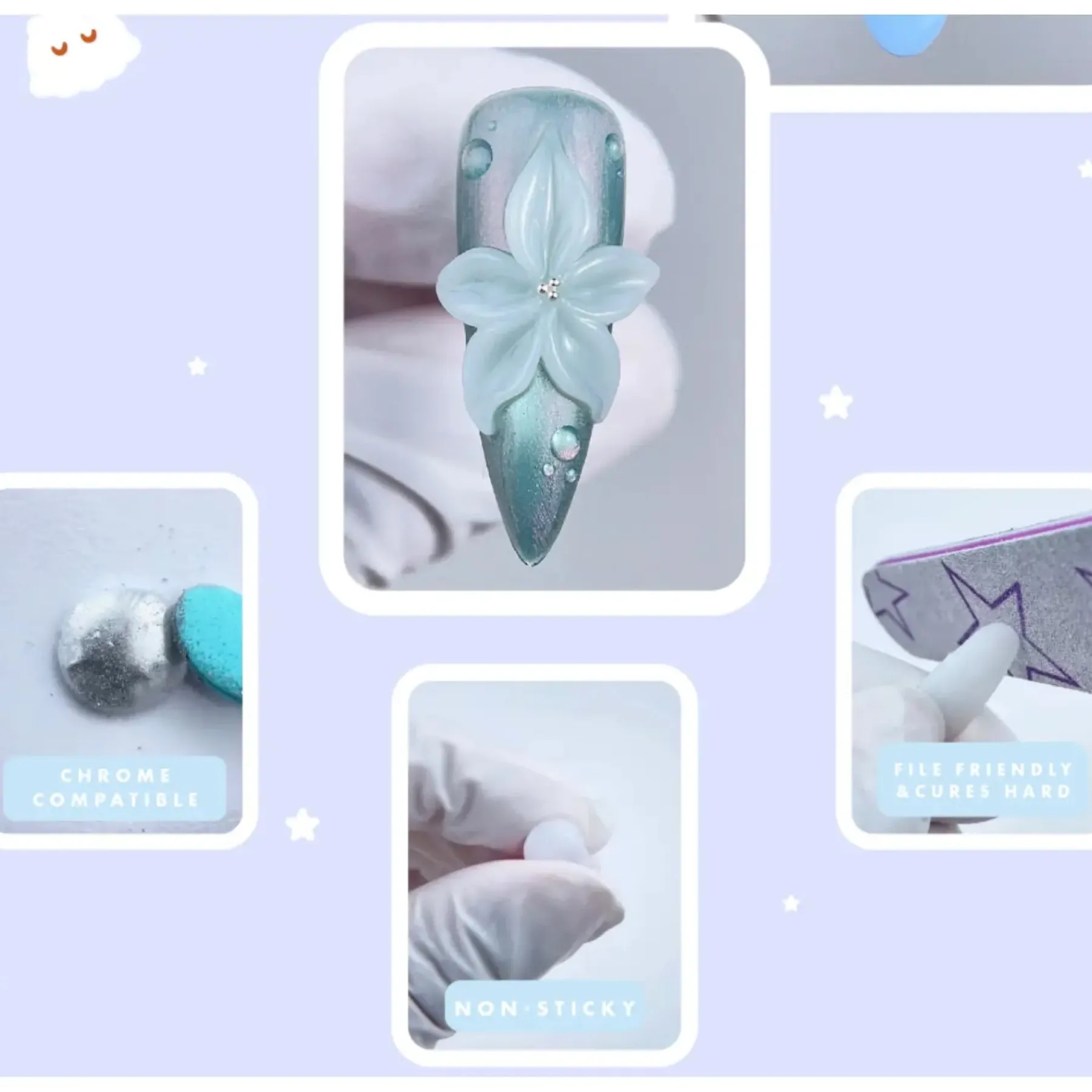 Cris Clay Korean Milky White 3D Gel Veganer Nagellack|5. Gellak