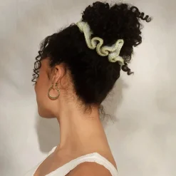 Online Crochet Scrunchie Butter Yellow Haargummis