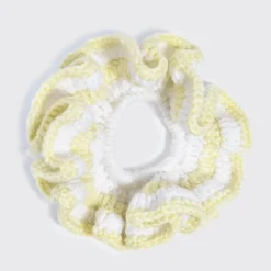 Online Crochet Scrunchie Butter Yellow Haargummis