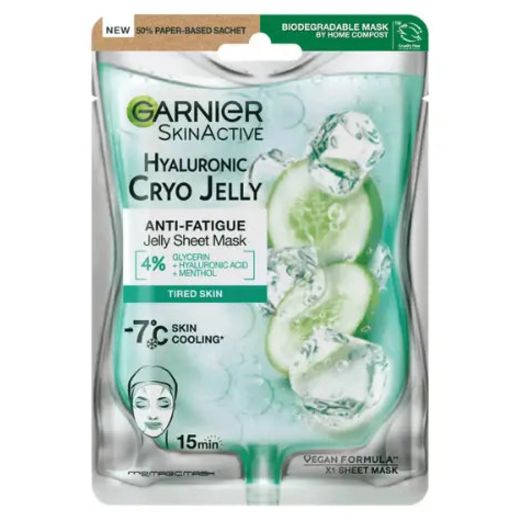 Online Cryo Jelly Anti-Fatigue Face Mask with Hyaluronic Acid Vegan Pflege|Gesichtsmasken