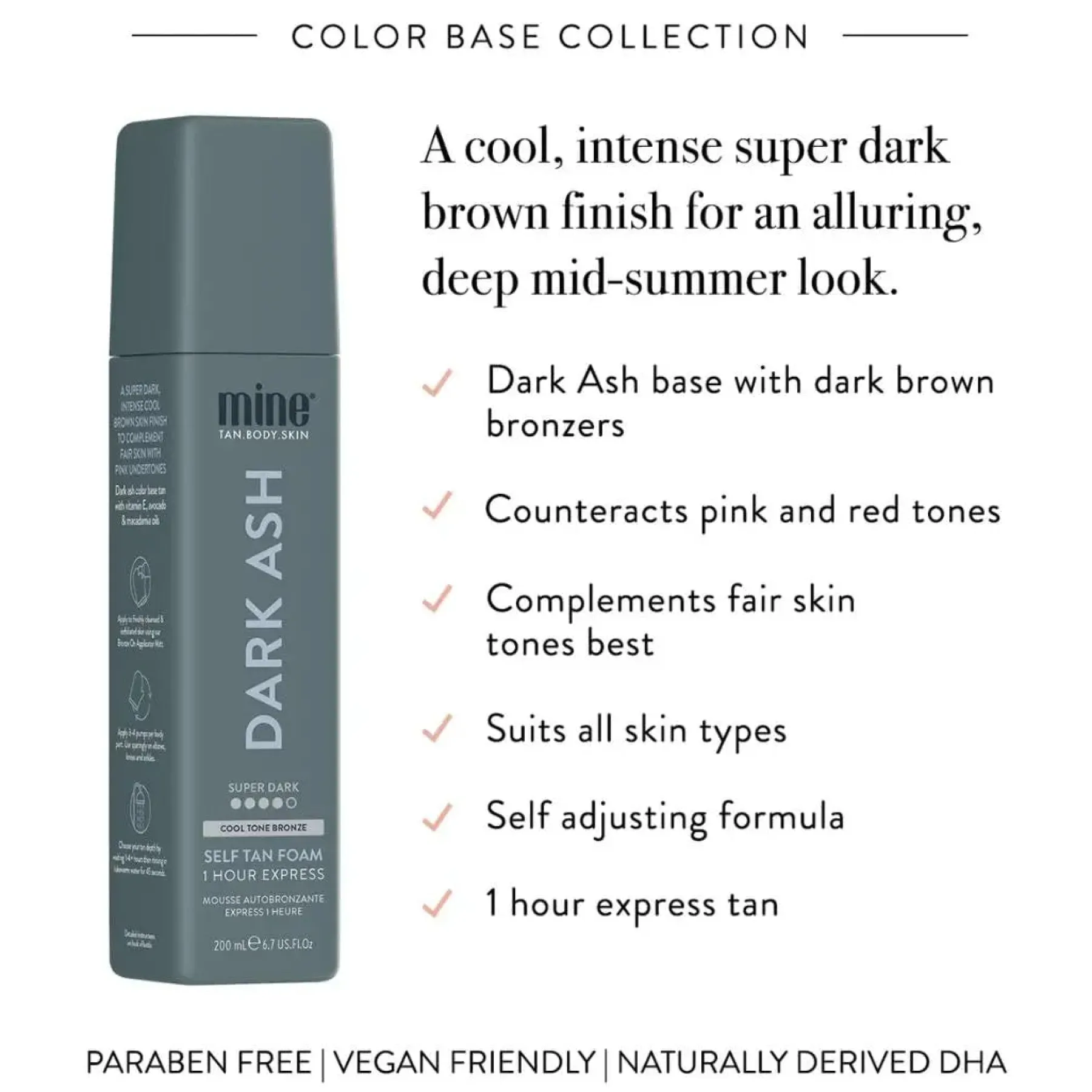Outlet Dark Ash Self Tan Foam Vegan Pflege|Vegan Tanning