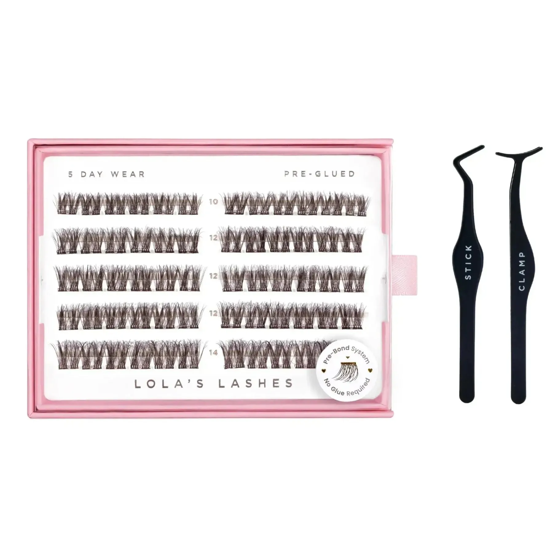 Clearance Dark Cocoa Pre Glued Lashes Set Makeup Sets|Künstliche Wimpern